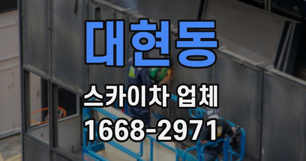 대현동 스카이차 업체