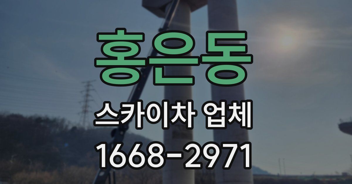 홍은동 스카이차 업체