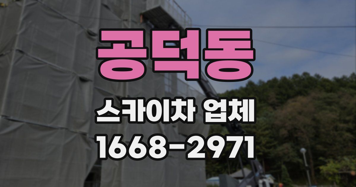 공덕동 스카이차 업체