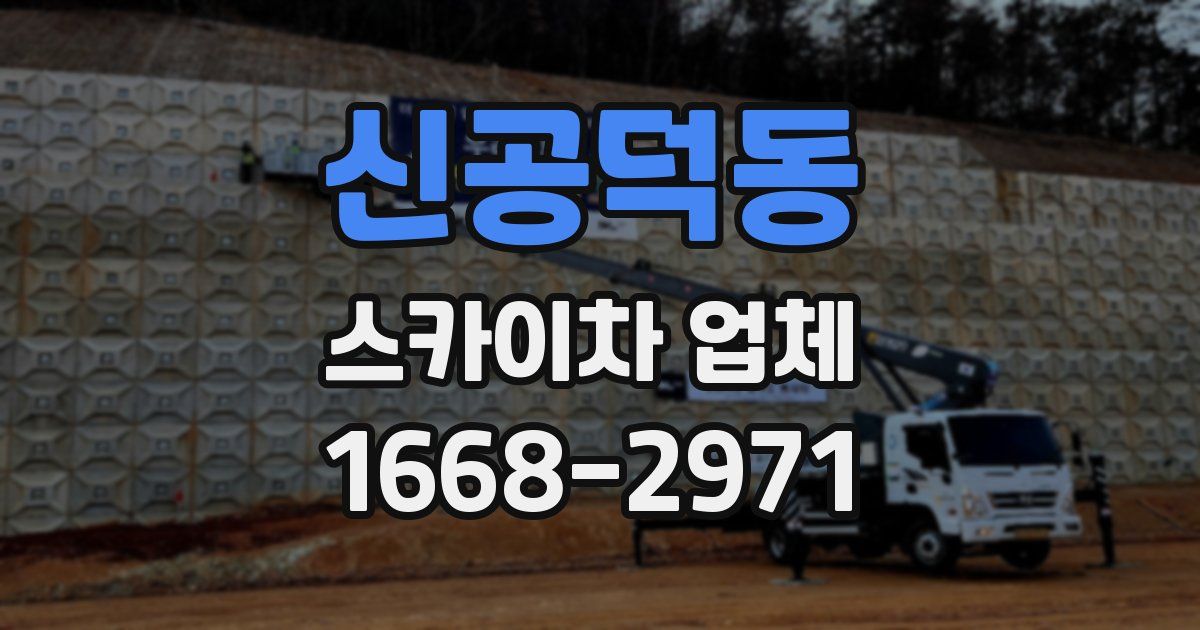신공덕동 스카이차 업체