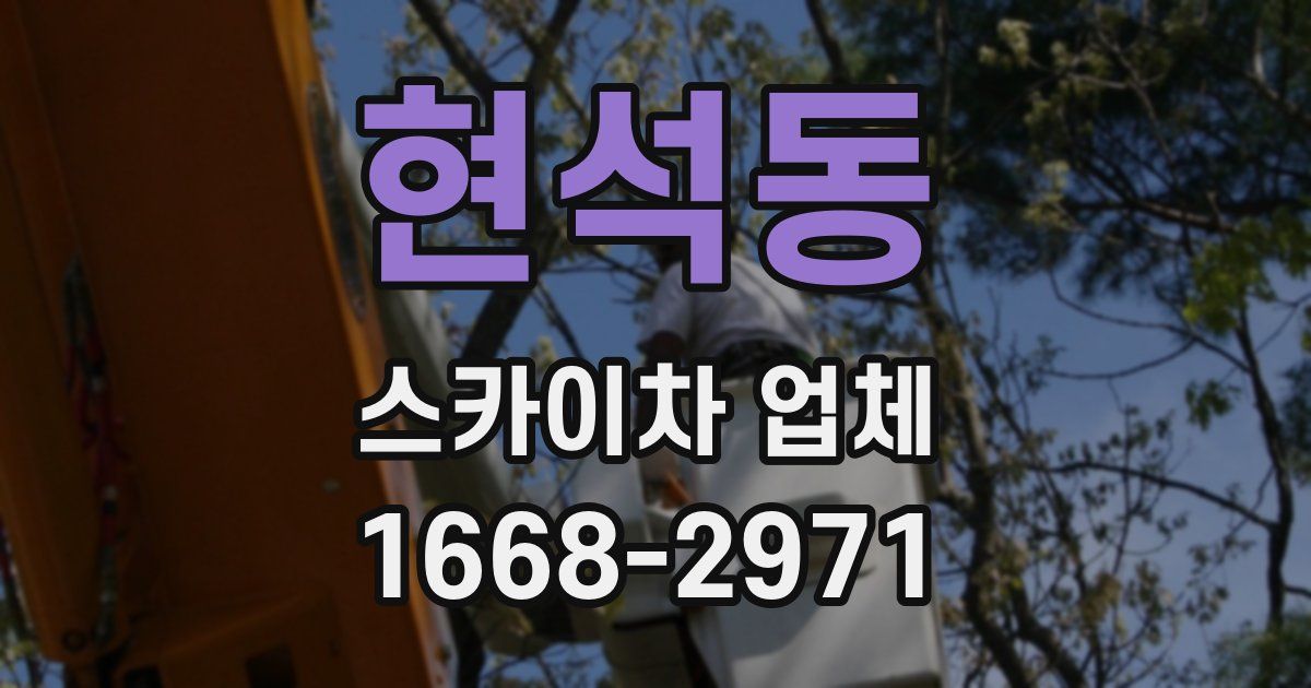 현석동 스카이차 업체