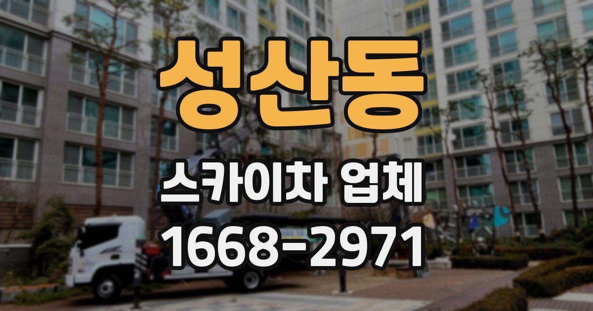 성산동 스카이차 업체
