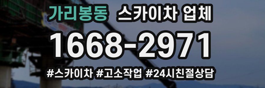 가리봉동 스카이차 업체
