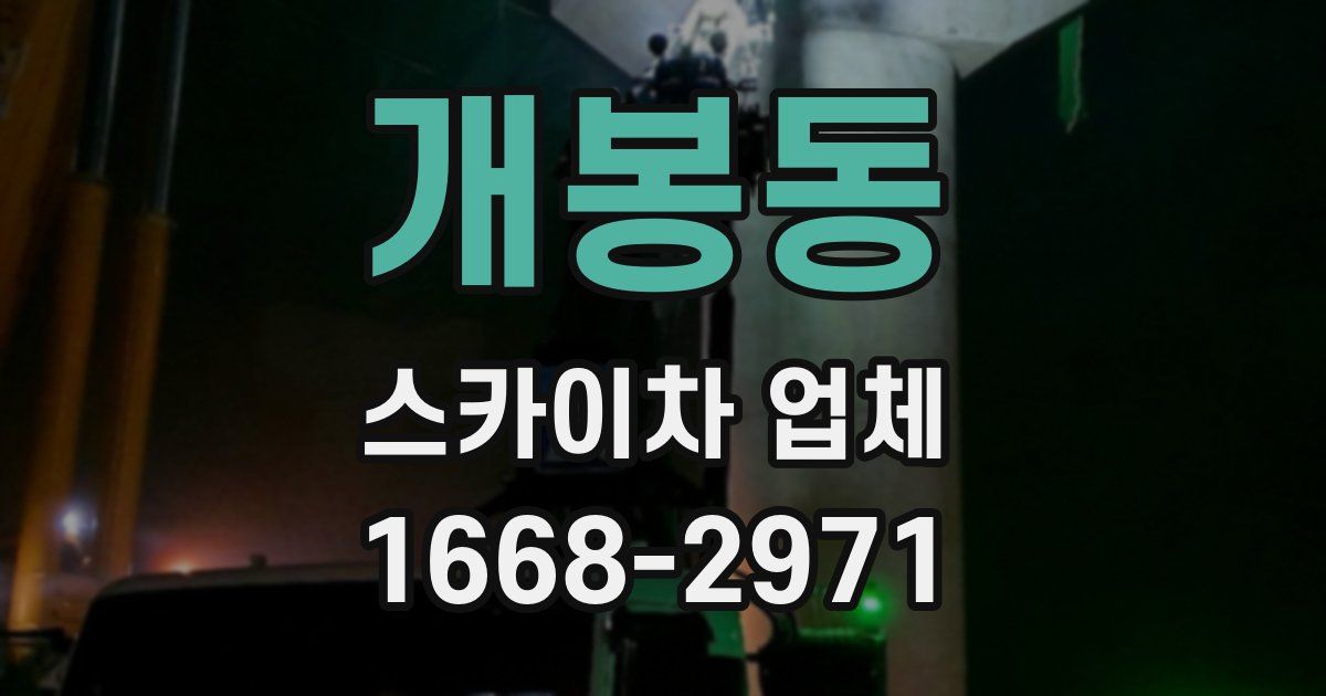 개봉동 스카이차 업체