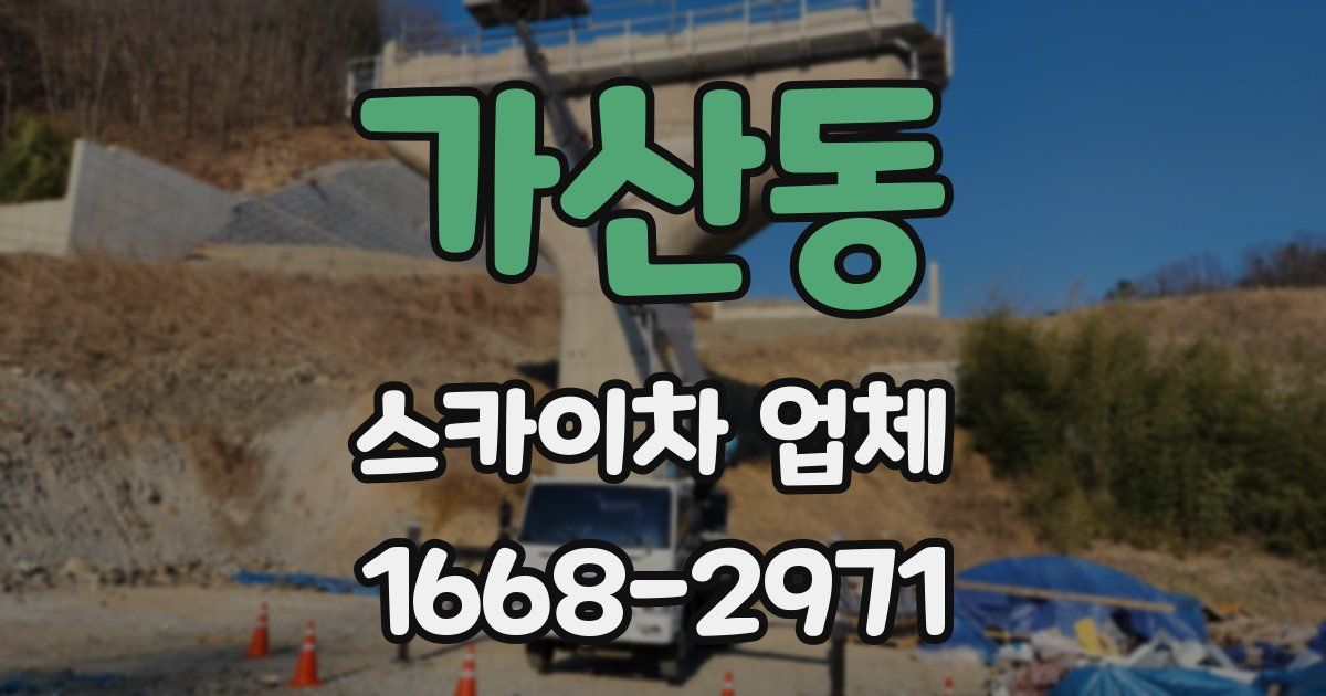 가산동 스카이차 업체