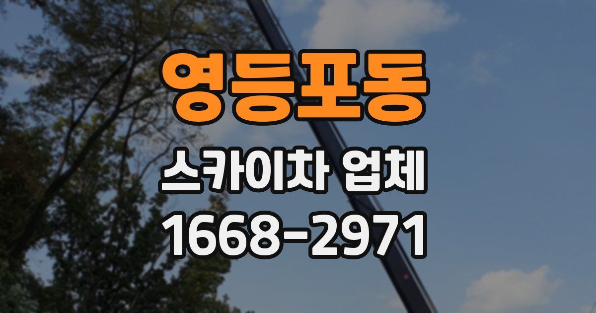 영등포동 스카이차 업체