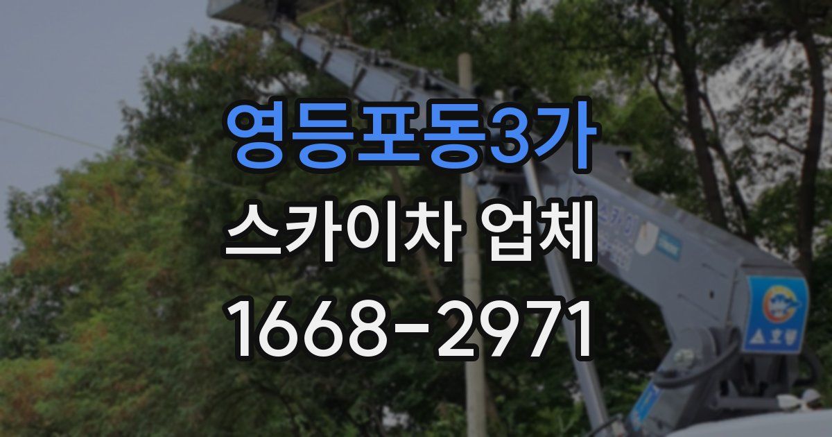 영등포동3가 스카이차 업체