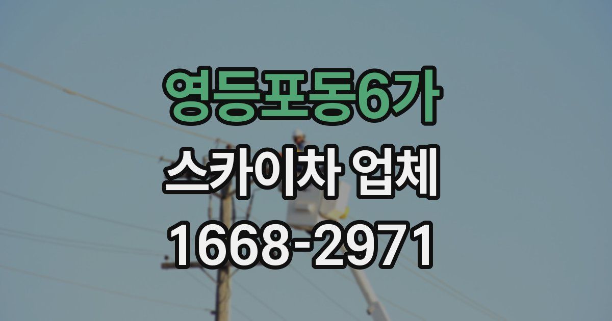 영등포동6가 스카이차 업체
