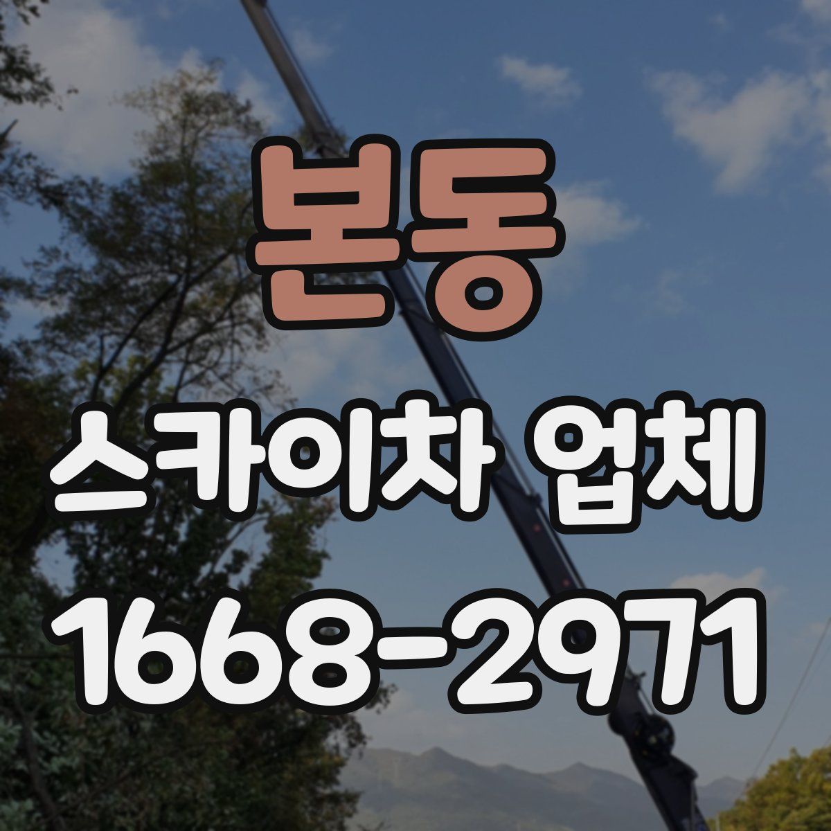 본동 스카이차 업체