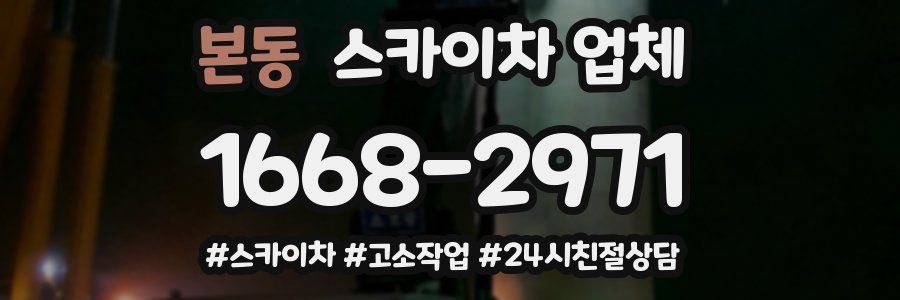 본동 스카이차 업체