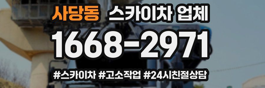 사당동 스카이차 업체