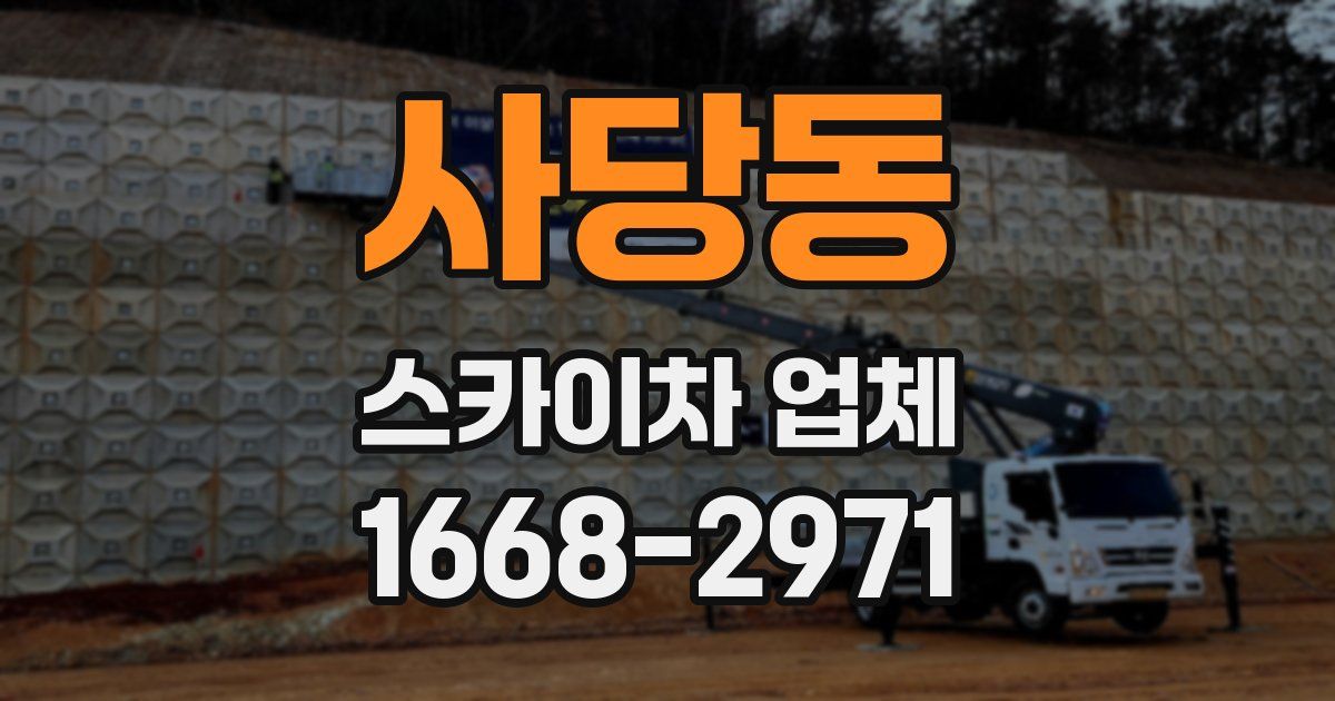사당동 스카이차 업체