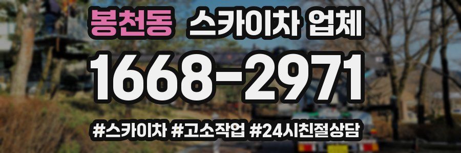 봉천동 스카이차 업체