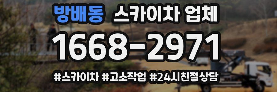 방배동 스카이차 업체