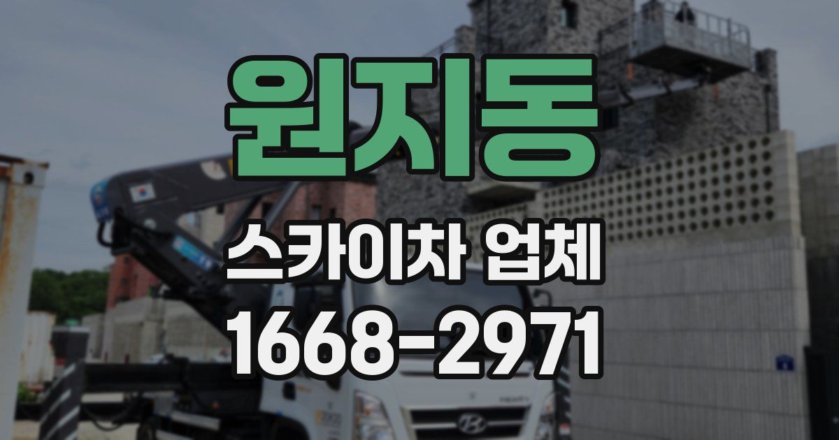 원지동 스카이차 업체
