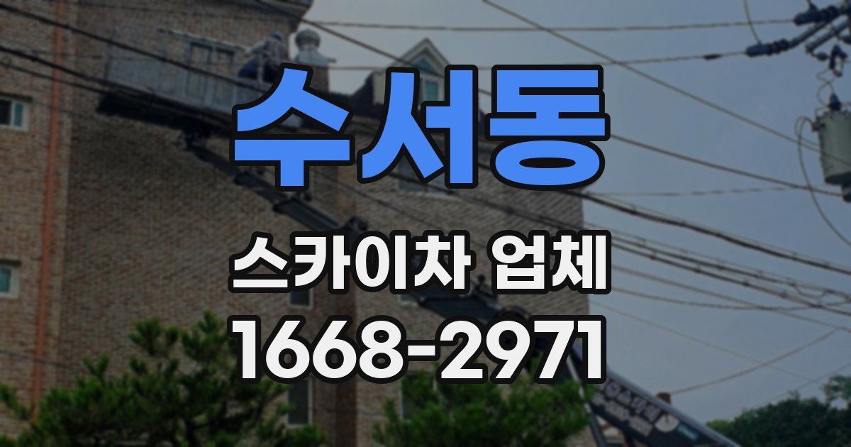 수서동 스카이차 업체