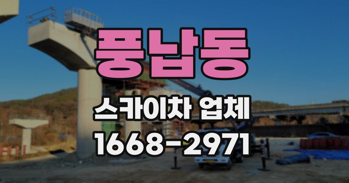 풍납동 스카이차 업체