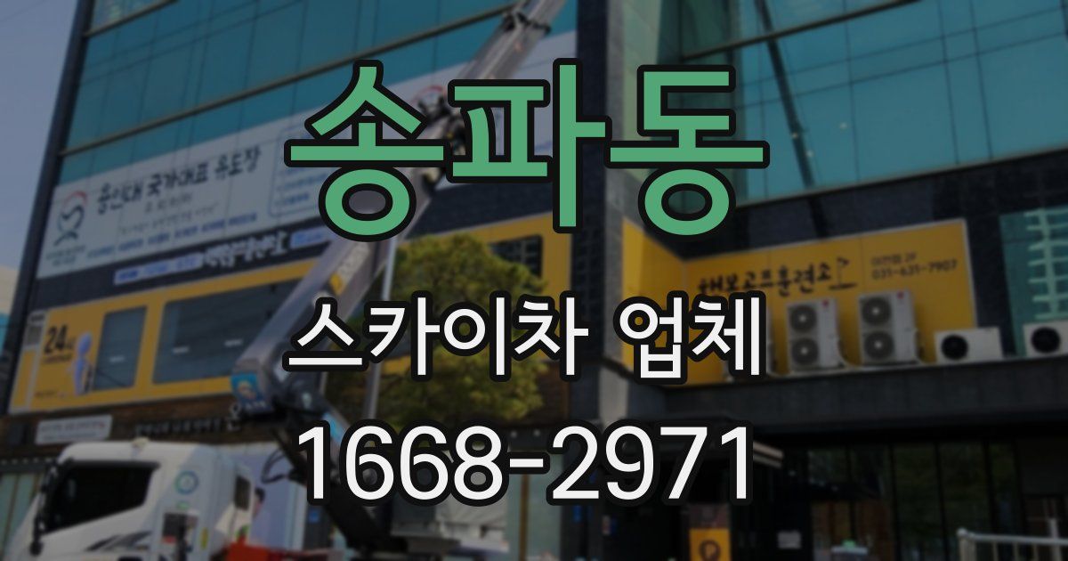 송파동 스카이차 업체