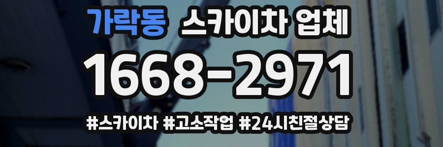 가락동 스카이차 업체