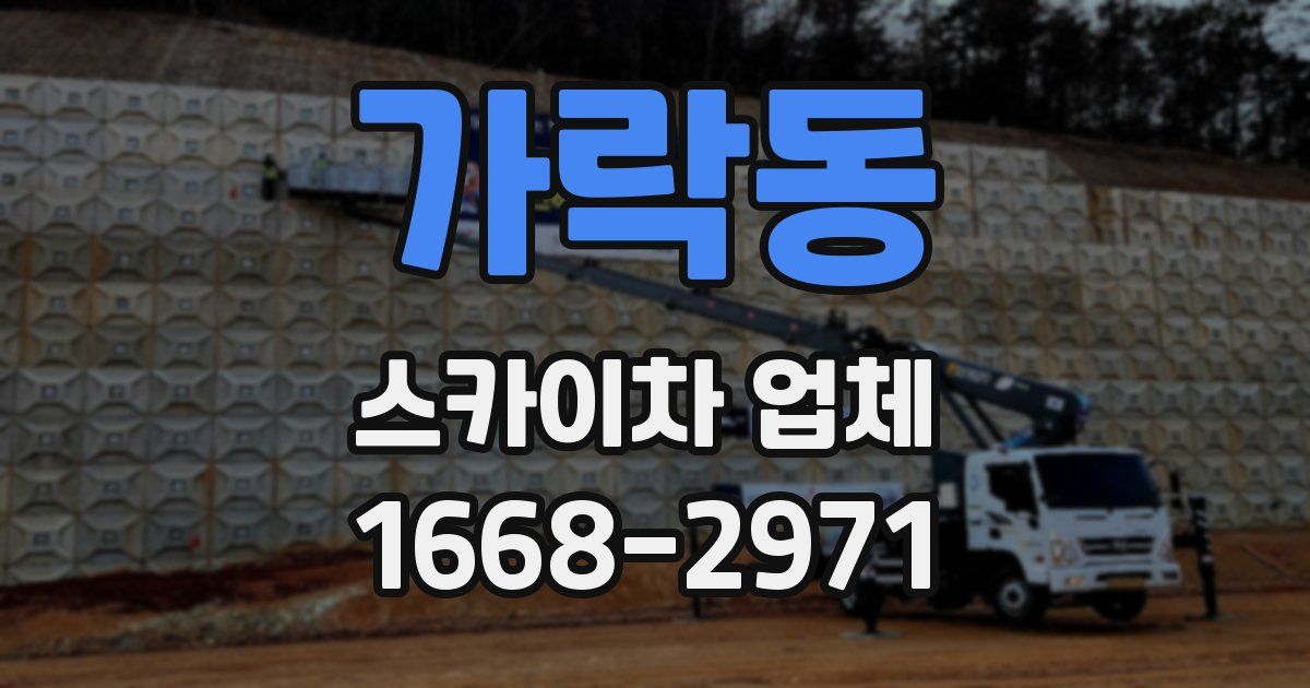 가락동 스카이차 업체