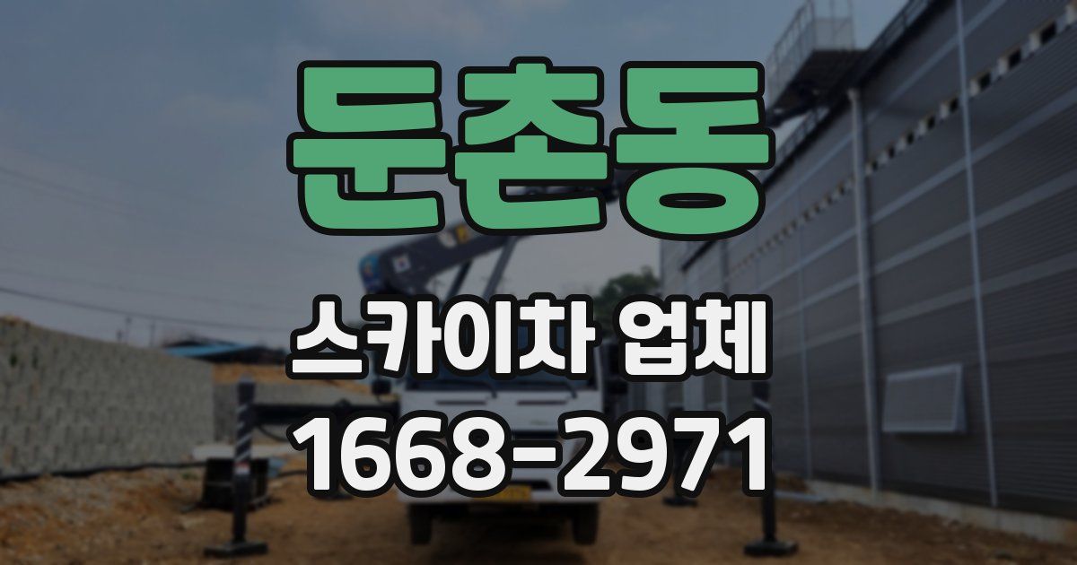 둔촌동 스카이차 업체