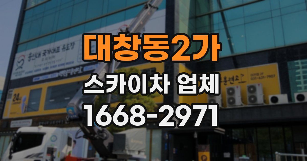 대창동2가 스카이차 업체