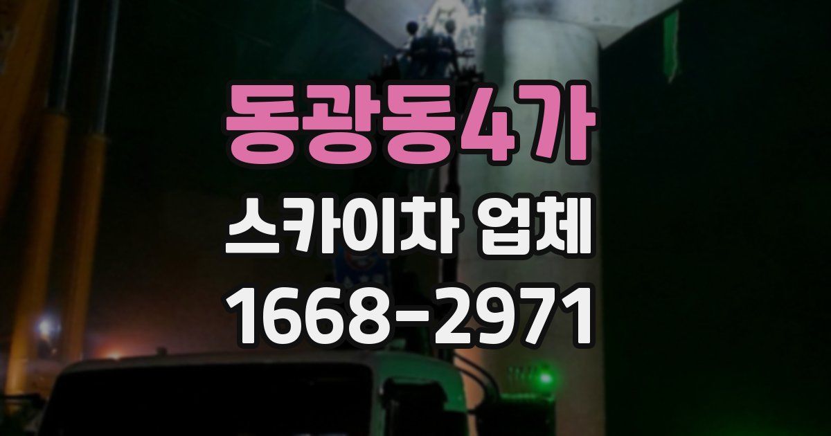 동광동4가 스카이차 업체