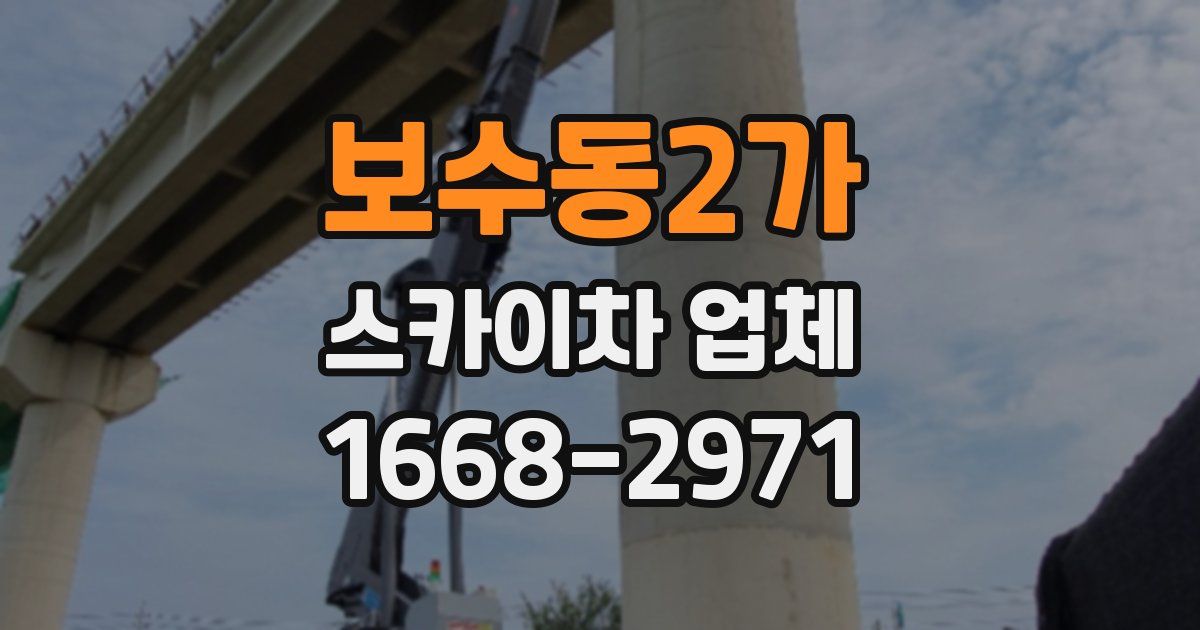 보수동2가 스카이차 업체