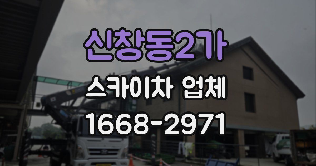 신창동2가 스카이차 업체