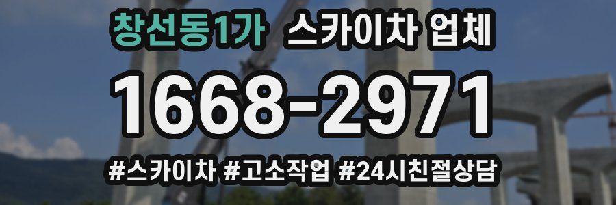 창선동1가 스카이차 업체