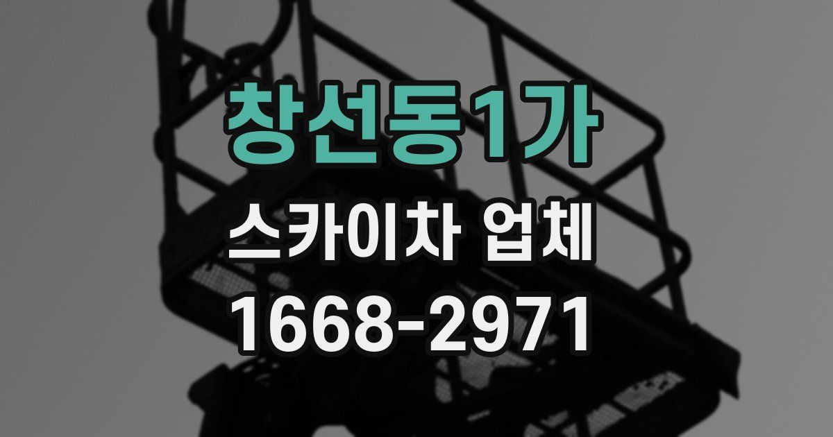 창선동1가 스카이차 업체
