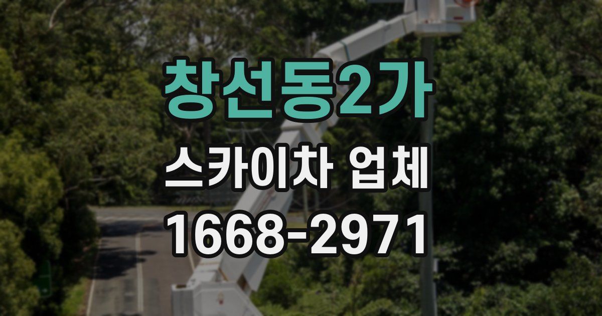 창선동2가 스카이차 업체