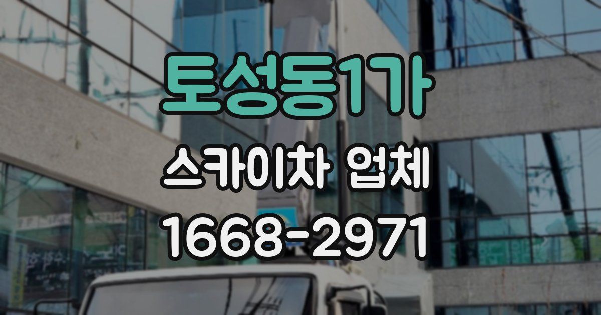 토성동1가 스카이차 업체