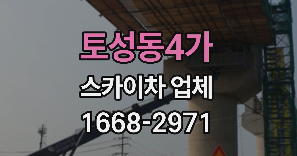 토성동4가 스카이차 업체