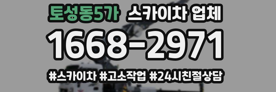 토성동5가 스카이차 업체