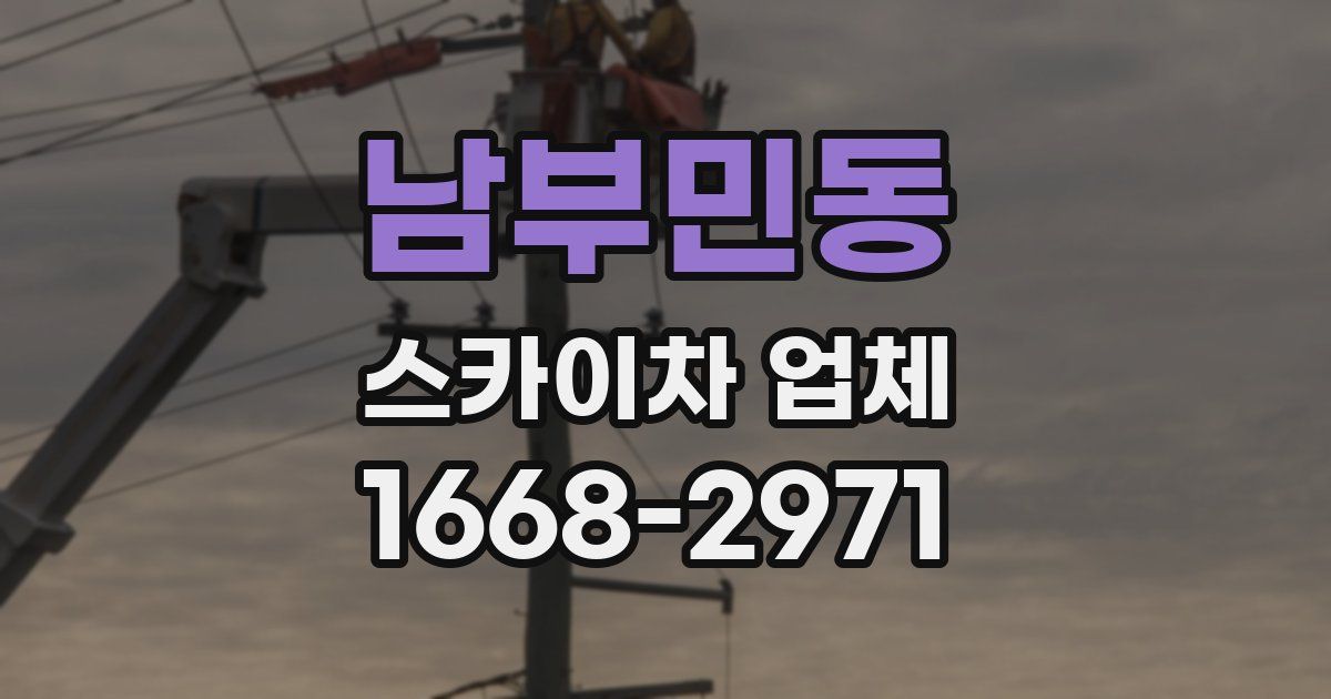 남부민동 스카이차 업체