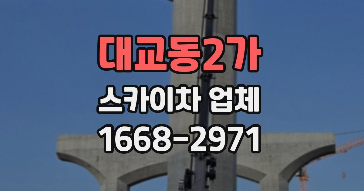 대교동2가 스카이차 업체