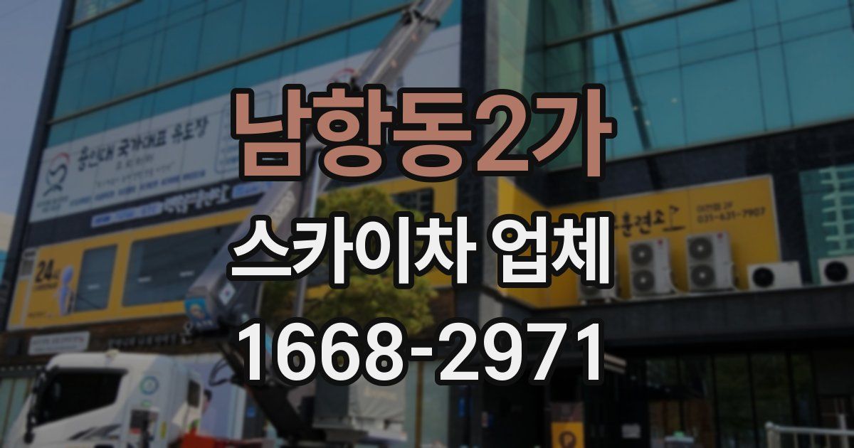 남항동2가 스카이차 업체