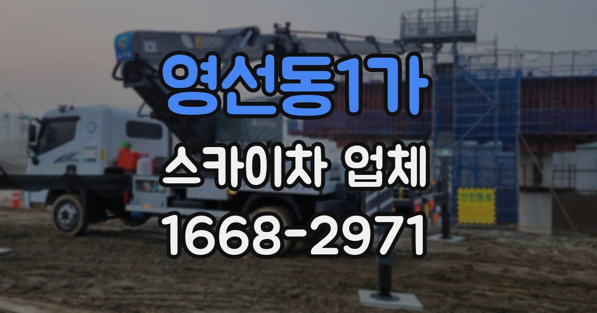 영선동1가 스카이차 업체