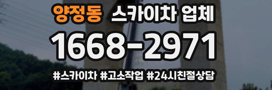 양정동 스카이차 업체