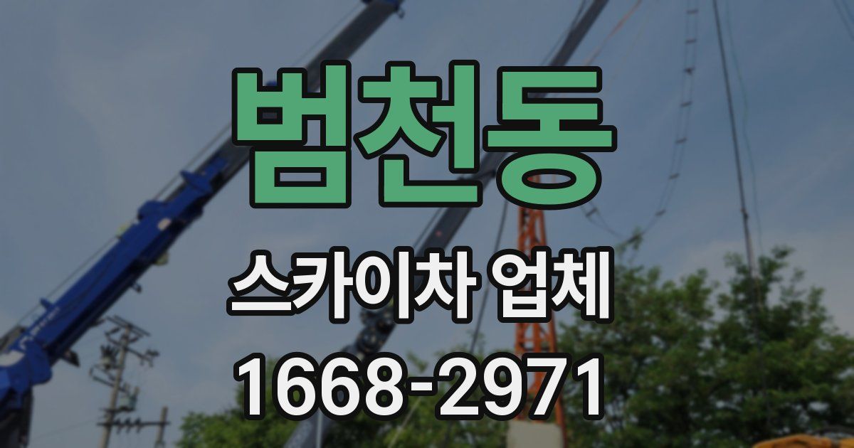 범천동 스카이차 업체