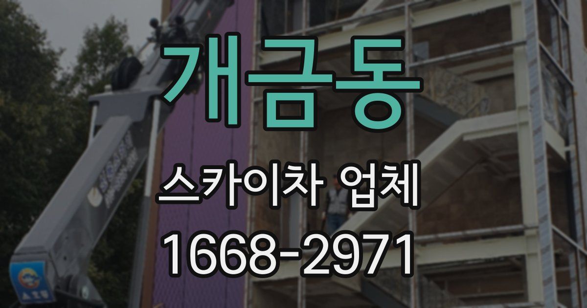 개금동 스카이차 업체