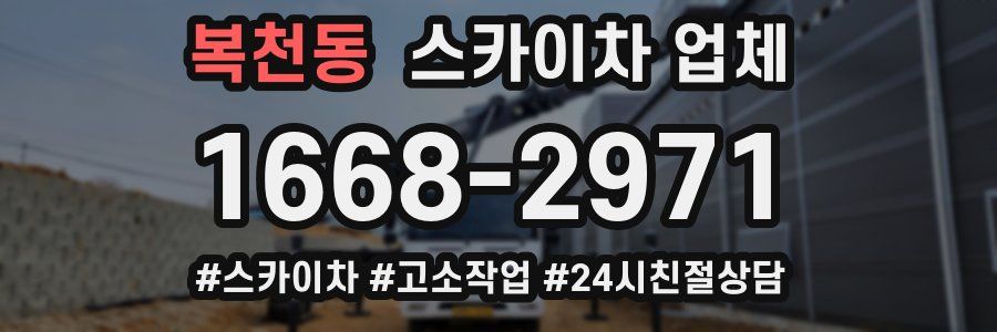 복천동 스카이차 업체