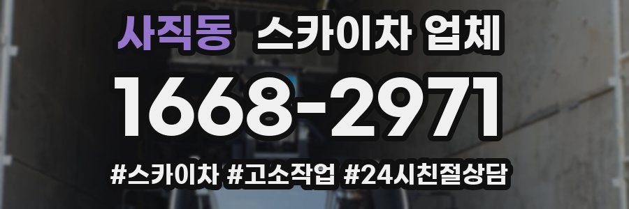 사직동 스카이차 업체
