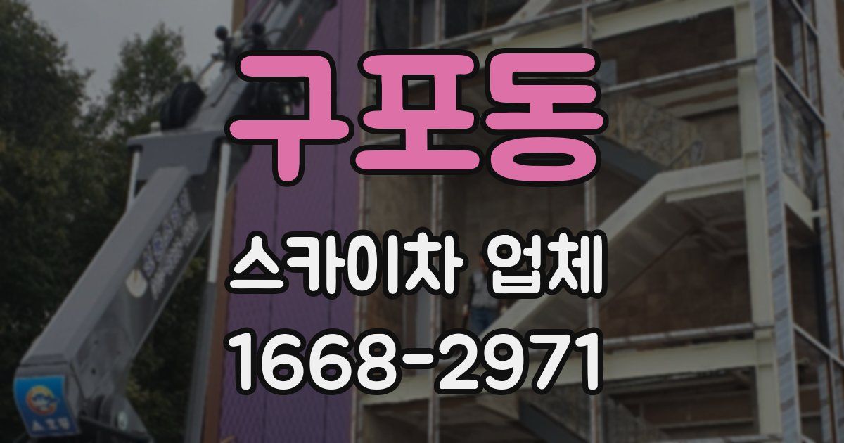 구포동 스카이차 업체