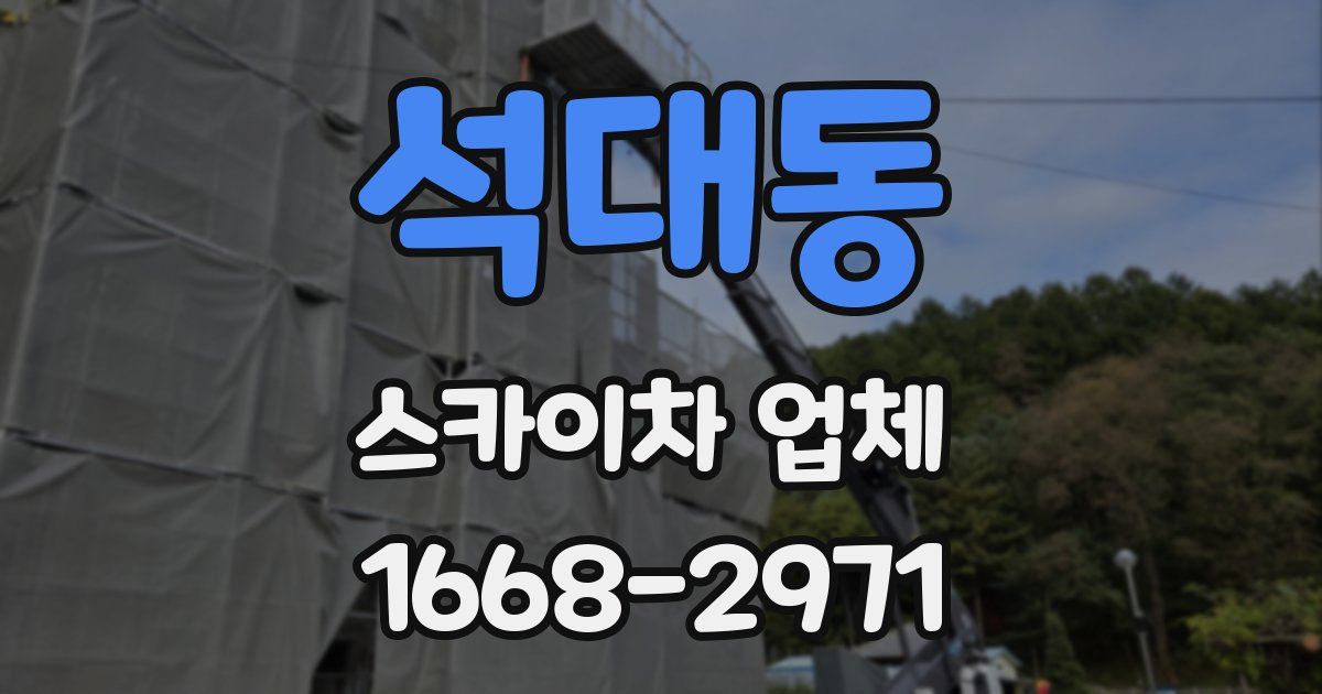석대동 스카이차 업체