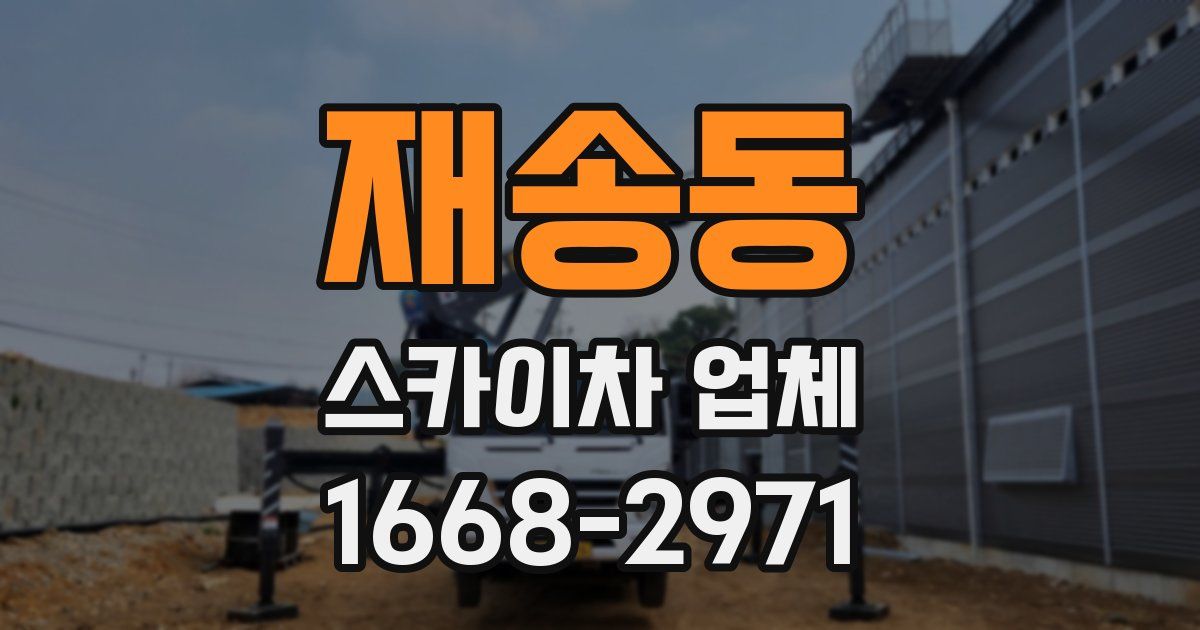 재송동 스카이차 업체