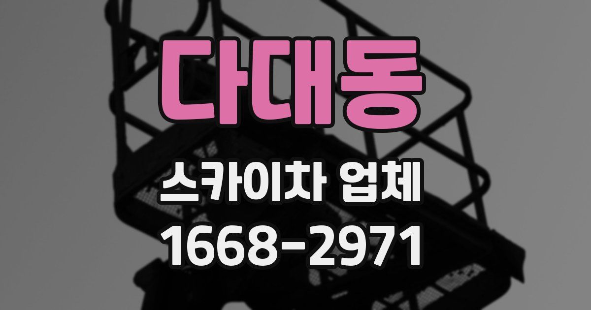 다대동 스카이차 업체