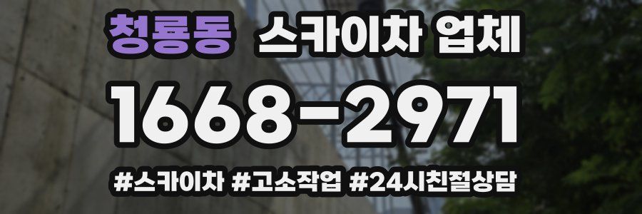 청룡동 스카이차 업체