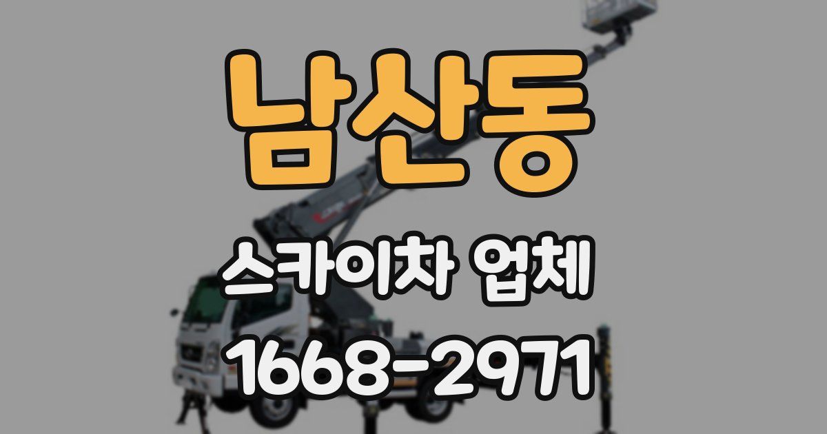 남산동 스카이차 업체